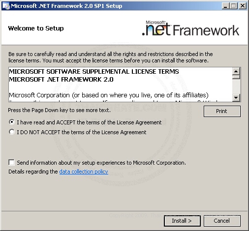 net framework version 2 0 50727